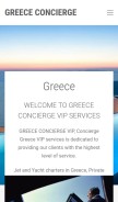 How greecevipconcierge.com looks like on a mobile device such as an iPhone.