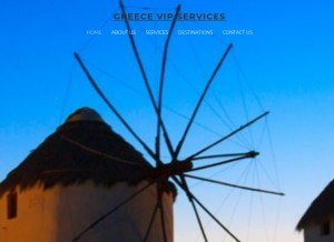 How greecevipservices.com looks like on a tablet such as an iPad.