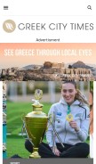 How greekcitytimes.com looks like on a mobile device such as an iPhone.