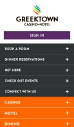How greektowncasino.com looks like on a mobile device such as an iPhone.