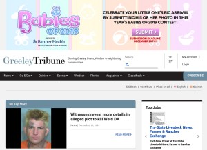 How greeleytribune.com looks like on a tablet such as an iPad.