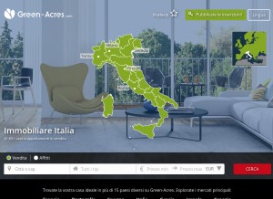 How green-acres.it looks like on a tablet such as an iPad.