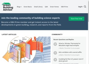 How greenbuildingadvisor.com looks like on a tablet such as an iPad.