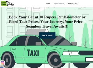 How greencabs.in looks like on a tablet such as an iPad.