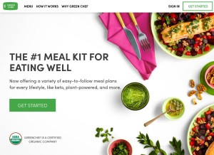 How greenchef.com looks like on a tablet such as an iPad.