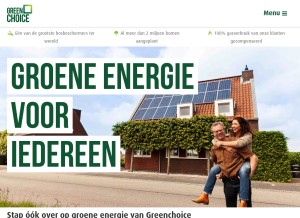 How greenchoice.nl looks like on a tablet such as an iPad.