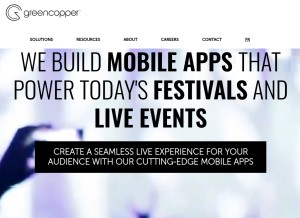 How greencopper.com looks like on a tablet such as an iPad.