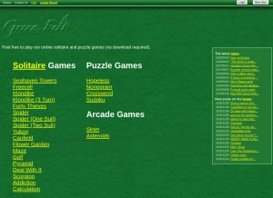 How greenfelt.net looks like on a tablet such as an iPad.