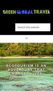 How greenglobaltravel.com looks like on a mobile device such as an iPhone.