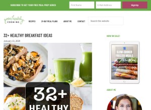 How greenhealthycooking.com looks like on a tablet such as an iPad.
