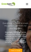 How greenlightcrm.com looks like on a mobile device such as an iPhone.