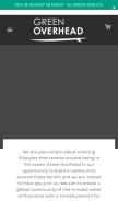 How greenoverhead.com looks like on a mobile device such as an iPhone.