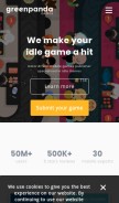 How greenpandagames.com looks like on a mobile device such as an iPhone.