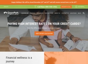 How greenpath.com looks like on a tablet such as an iPad.