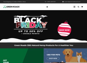 How greenroadsworld.com looks like on a tablet such as an iPad.