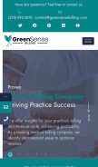 How greensensebilling.com looks like on a mobile device such as an iPhone.