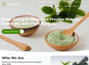 How greenspringnatural.com looks like on a tablet such as an iPad.