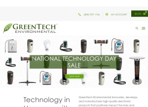 How greentechenv.com looks like on a tablet such as an iPad.