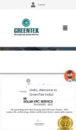 How greentekindia.co.in looks like on a mobile device such as an iPhone.