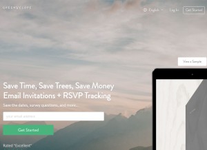 How greenvelope.com looks like on a tablet such as an iPad.