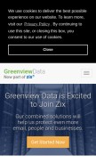 How greenviewdata.com looks like on a mobile device such as an iPhone.