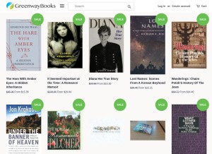 How greenwaybooks.com looks like on a tablet such as an iPad.