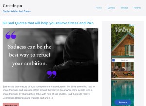 How greetingto.com looks like on a tablet such as an iPad.