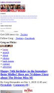 How greginhollywood.com looks like on a mobile device such as an iPhone.