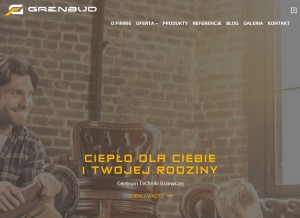 How grenbud.pl looks like on a tablet such as an iPad.
