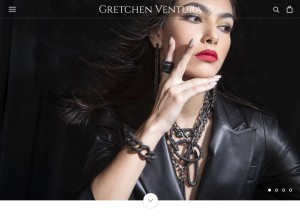 How gretchenventura.com looks like on a tablet such as an iPad.