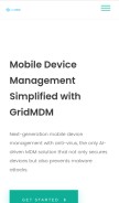 How gridmdm.com looks like on a mobile device such as an iPhone.