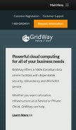 How gridway.net looks like on a mobile device such as an iPhone.