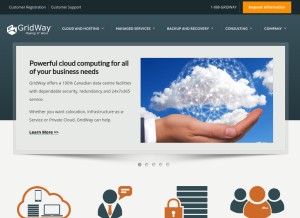 How gridway.net looks like on a tablet such as an iPad.