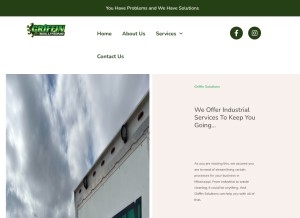 How griffinsolutions.pro looks like on a tablet such as an iPad.