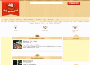 How grillsportverein.de looks like on a tablet such as an iPad.