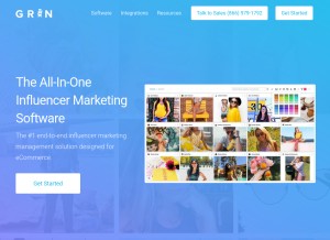 How grin.co looks like on a tablet such as an iPad.