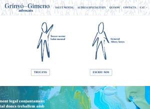How grinyogimeno.com looks like on a tablet such as an iPad.