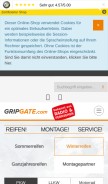 How gripgate.com looks like on a mobile device such as an iPhone.
