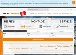 How gripgate.com looks like on a tablet such as an iPad.