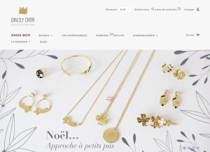 How grizzlycheri.com looks like on a tablet such as an iPad.