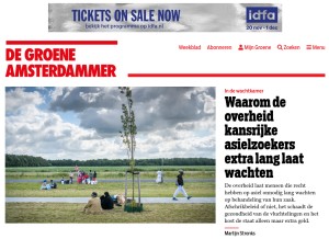 How groene.nl looks like on a tablet such as an iPad.