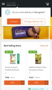 How grofers.com looks like on a mobile device such as an iPhone.