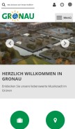 How gronau.de looks like on a mobile device such as an iPhone.