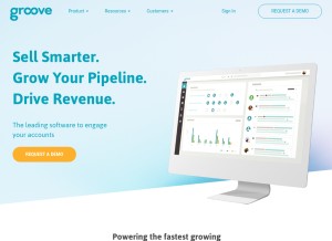 How groove.co looks like on a tablet such as an iPad.