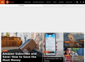 How groovypost.com looks like on a tablet such as an iPad.