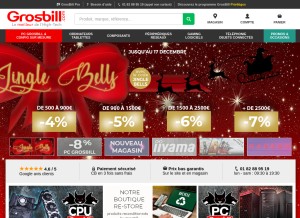 How grosbill.com looks like on a tablet such as an iPad.