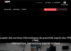 How groupecfi.com looks like on a tablet such as an iPad.