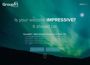 How groupm7.com looks like on a tablet such as an iPad.