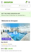 How groupon.pt looks like on a mobile device such as an iPhone.