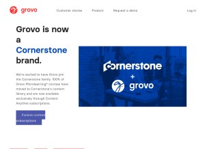How grovo.com looks like on a tablet such as an iPad.
